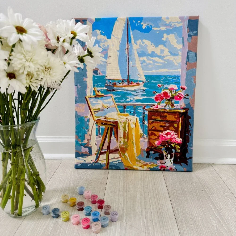 Ocean Breeze Summer Ship Painting 20